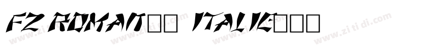 FZ ROMAN 11 ITALIC字体转换